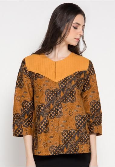 Detail Model Baju Batik Kombinasi Untuk Kerja Nomer 38