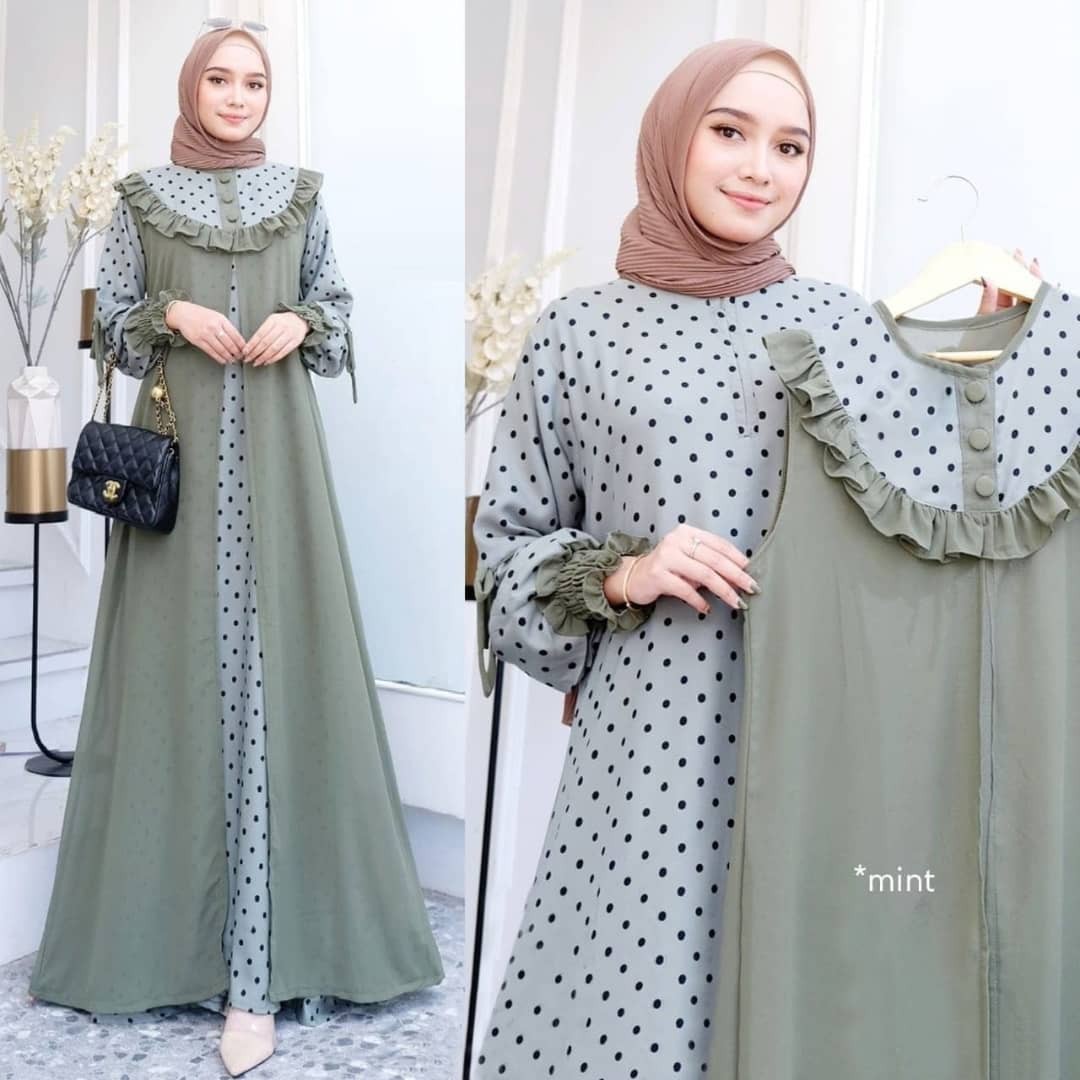 Detail Model Baju Gamis Untuk Lebaran Nomer 12