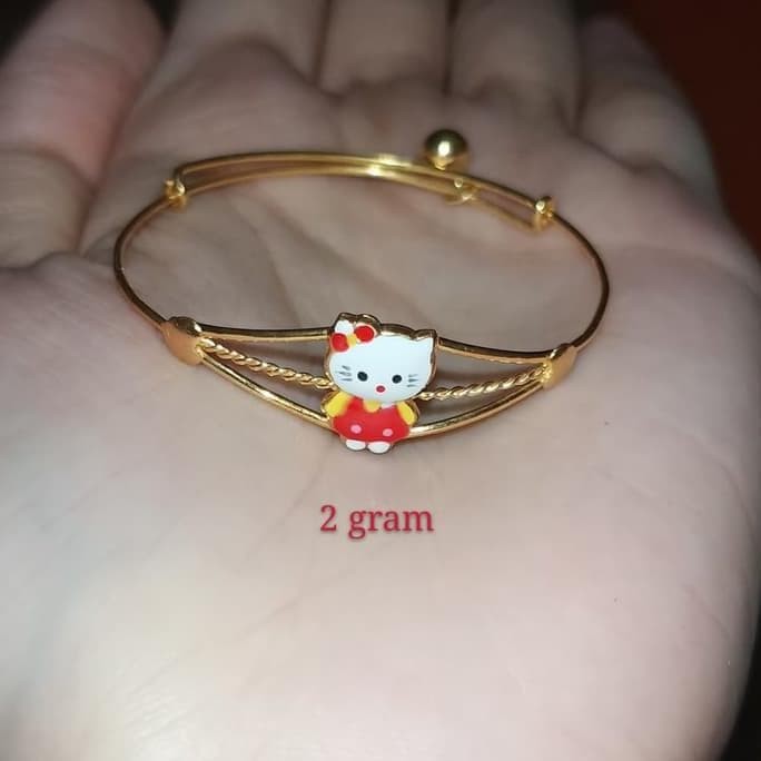 Detail Model Gelang Emas Hello Kitty Nomer 21