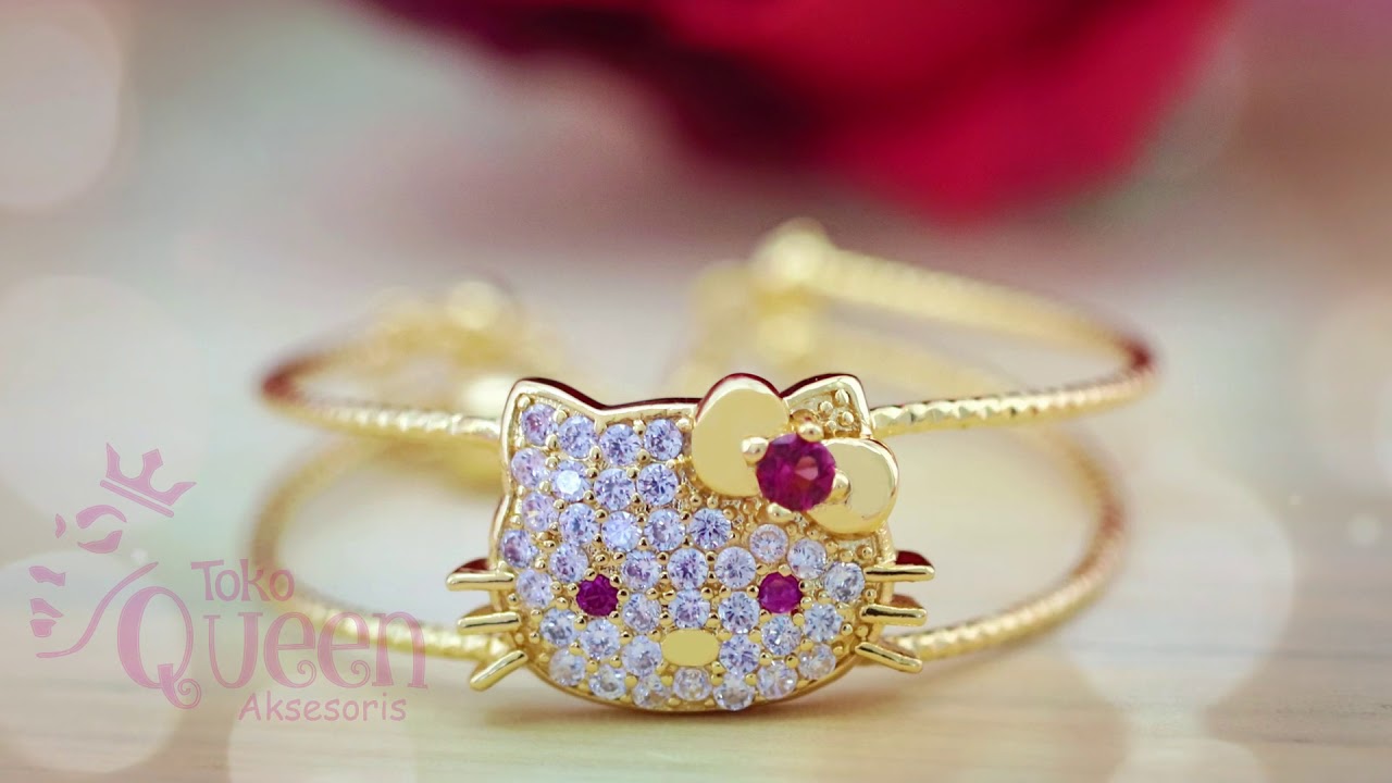 Detail Model Gelang Emas Hello Kitty Nomer 25