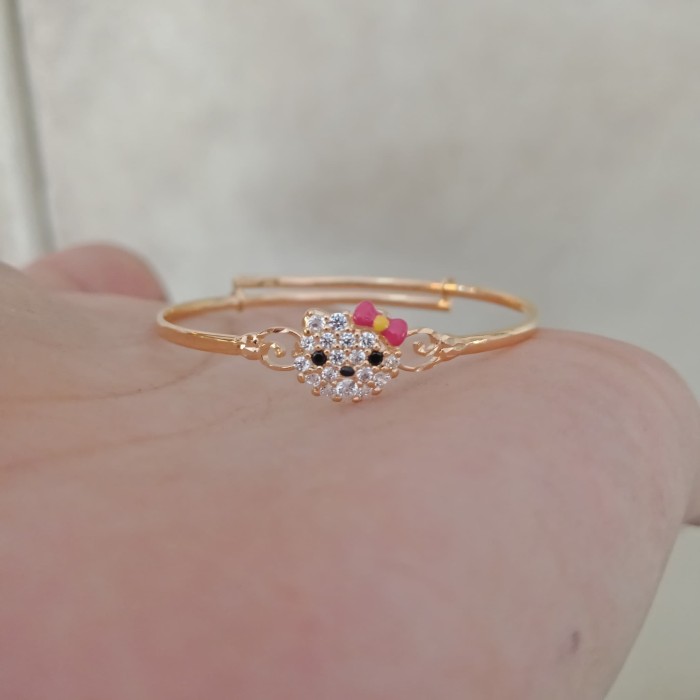 Detail Model Gelang Emas Hello Kitty Nomer 27