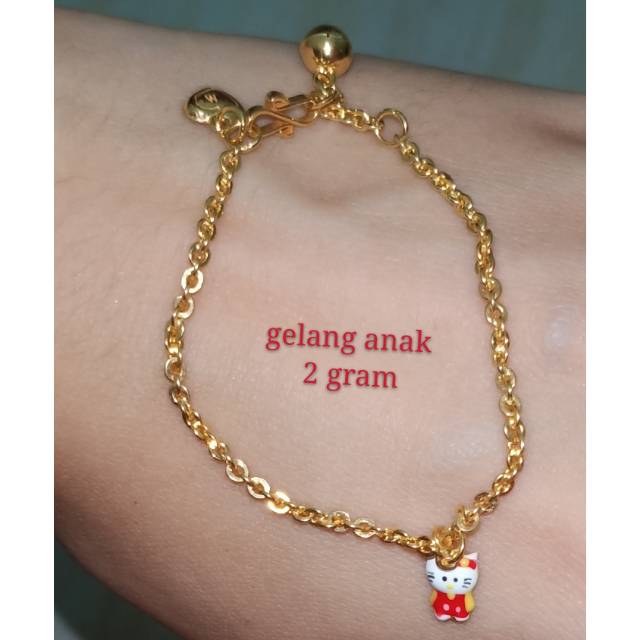 Detail Model Gelang Emas Hello Kitty Nomer 29