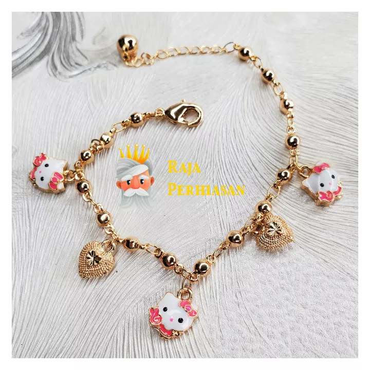 Detail Model Gelang Emas Hello Kitty Nomer 44