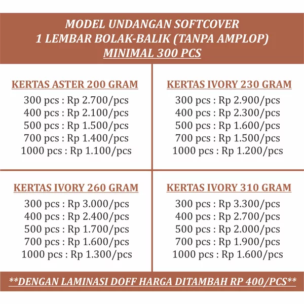 Detail Model Undangan Pernikahan Harga 500 Nomer 36