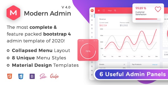 Modern Admin Clean Bootstrap 4 Dashboard Html Template - KibrisPDR