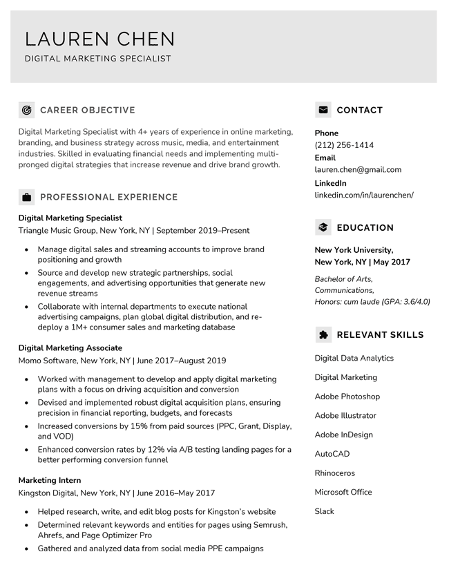 Detail Modern Cv Template Nomer 20