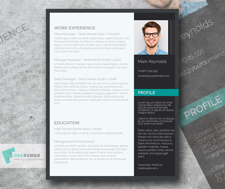 Detail Modern Cv Template Nomer 25