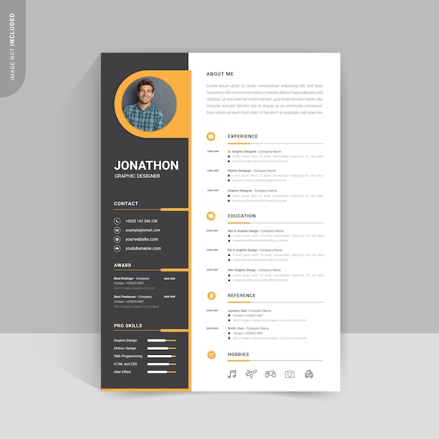 Detail Modern Cv Template Nomer 27