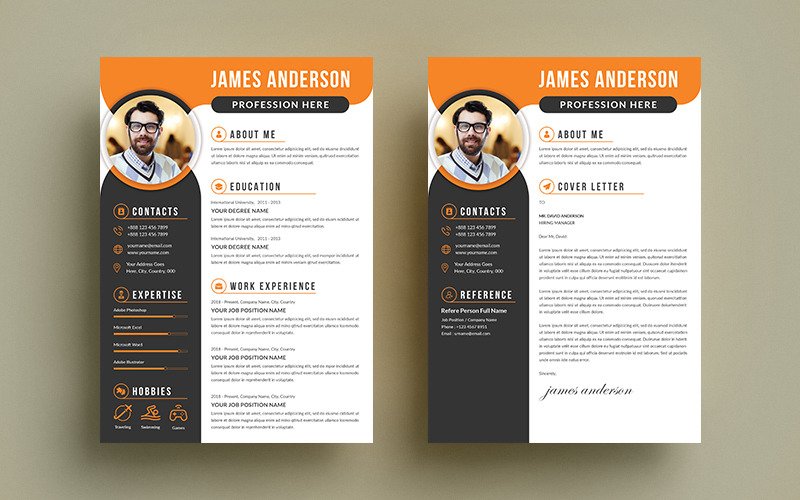 Detail Modern Cv Template Nomer 32