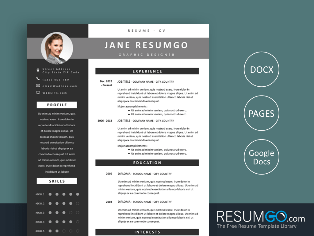 Detail Modern Cv Template Nomer 50