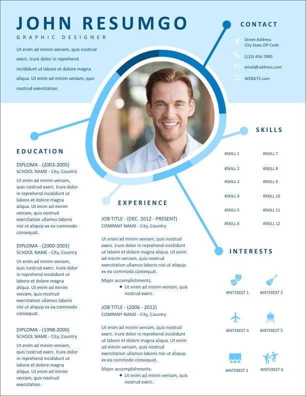 Detail Modern Cv Template Free Nomer 29