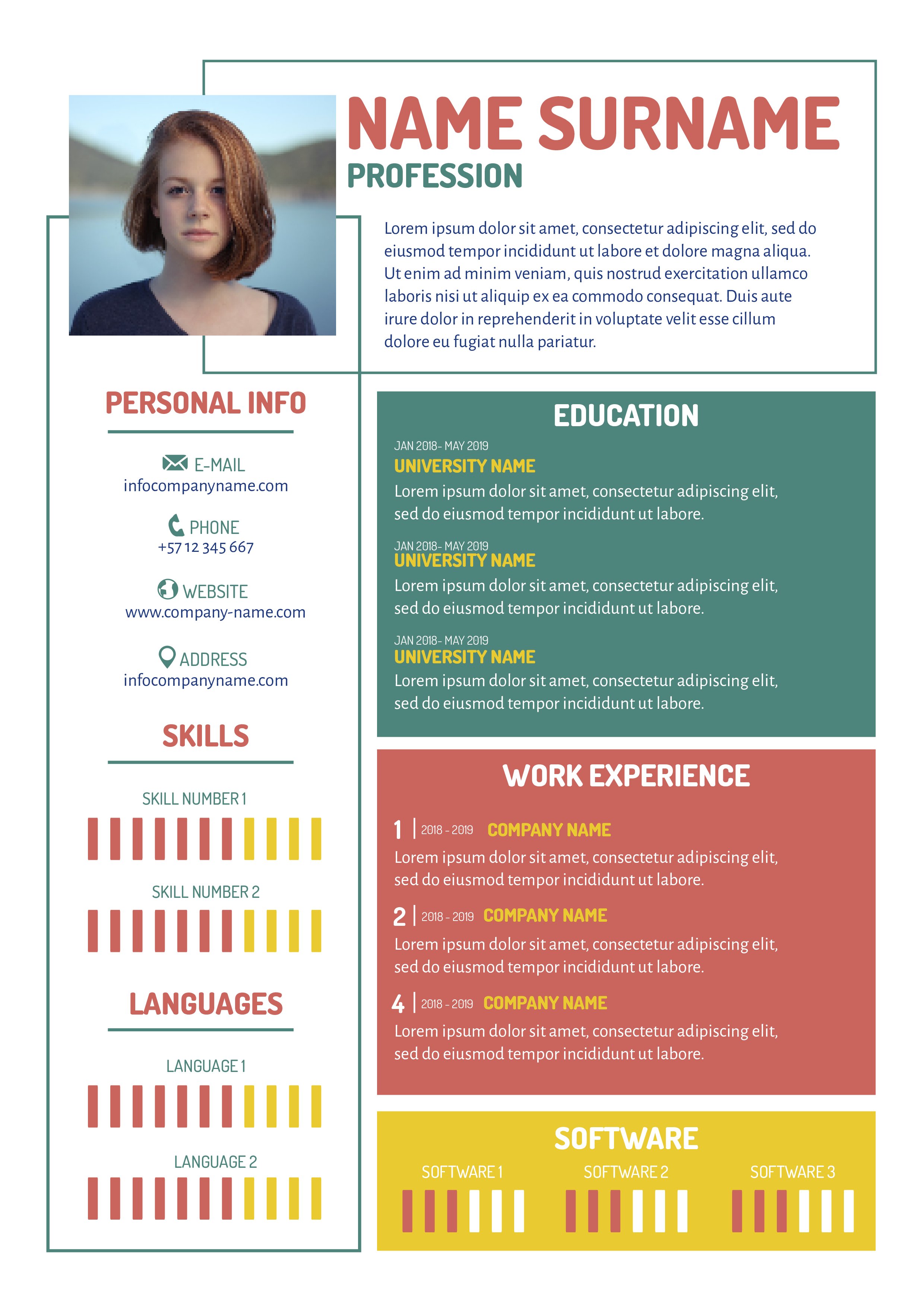 Detail Modern Cv Template Free Nomer 31