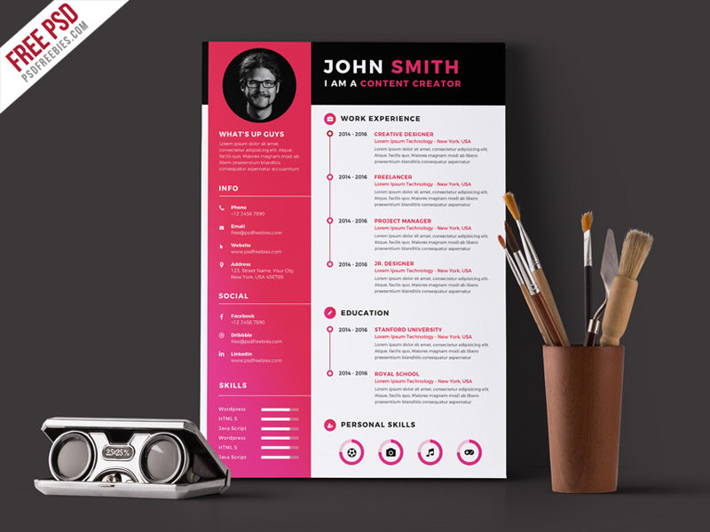 Detail Modern Cv Template Free Nomer 34