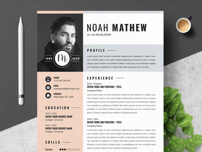 Detail Modern Cv Template Free Nomer 35