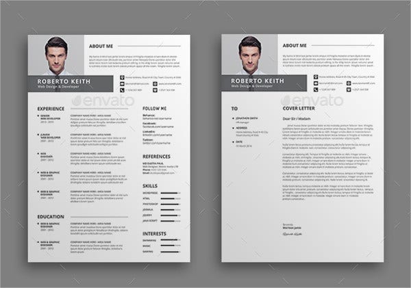 Detail Modern Cv Template Free Nomer 36