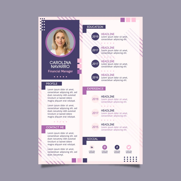 Detail Modern Cv Template Free Nomer 39