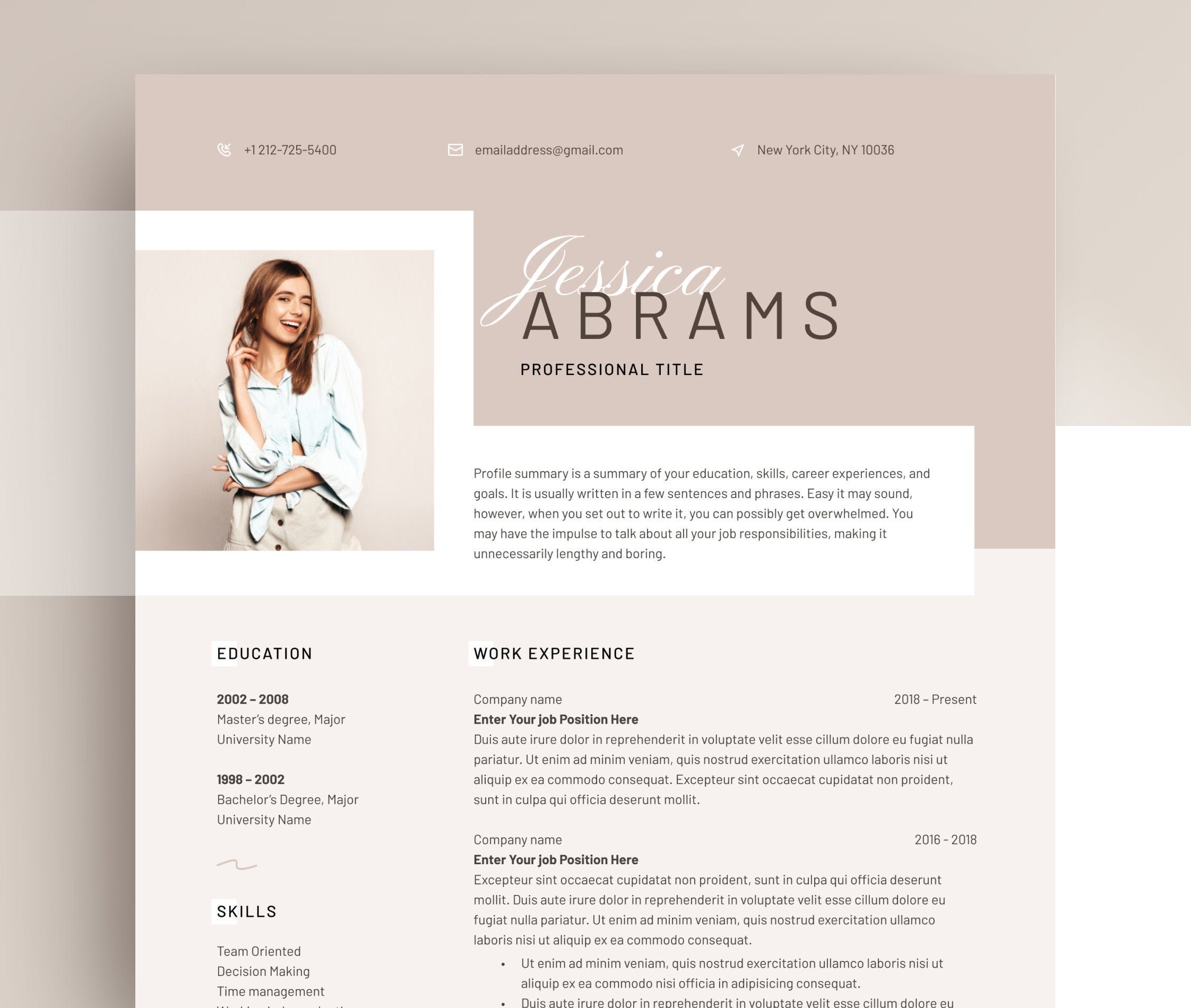 Detail Modern Cv Template Free Nomer 41