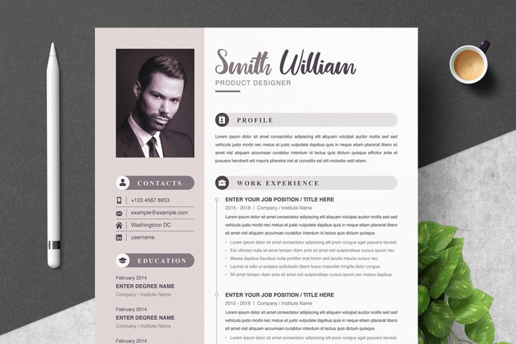 Detail Modern Cv Template Free Nomer 42