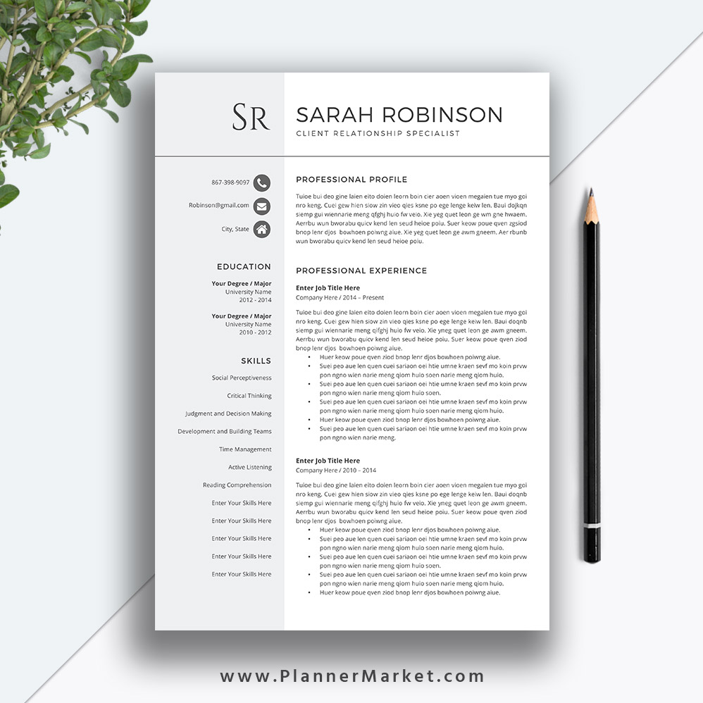 Detail Modern Cv Template Microsoft Word Nomer 36