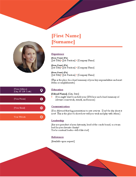 Detail Modern Cv Template Microsoft Word Nomer 42