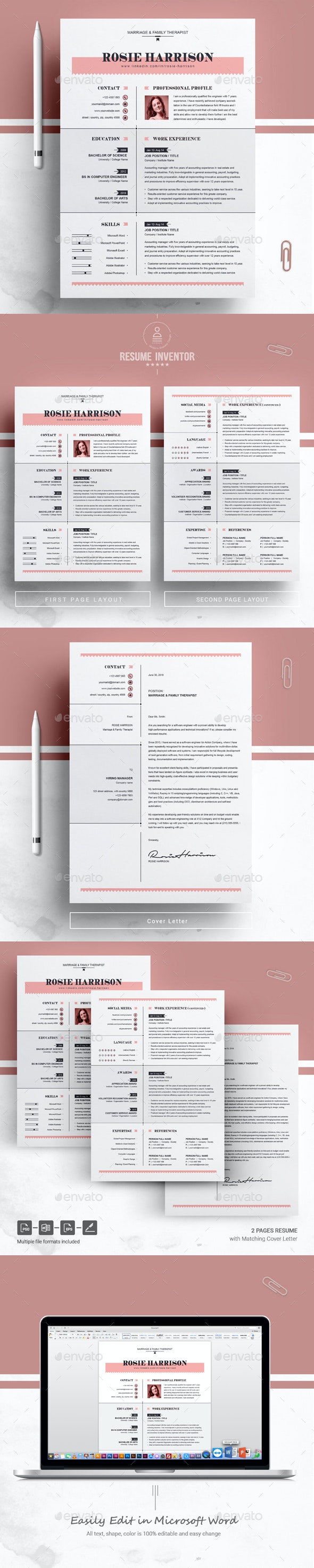 Detail Modern Cv Template Microsoft Word Nomer 47