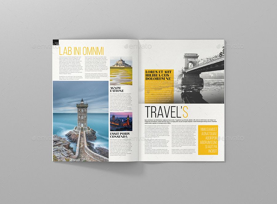 Detail Modern Magazine Template Nomer 8