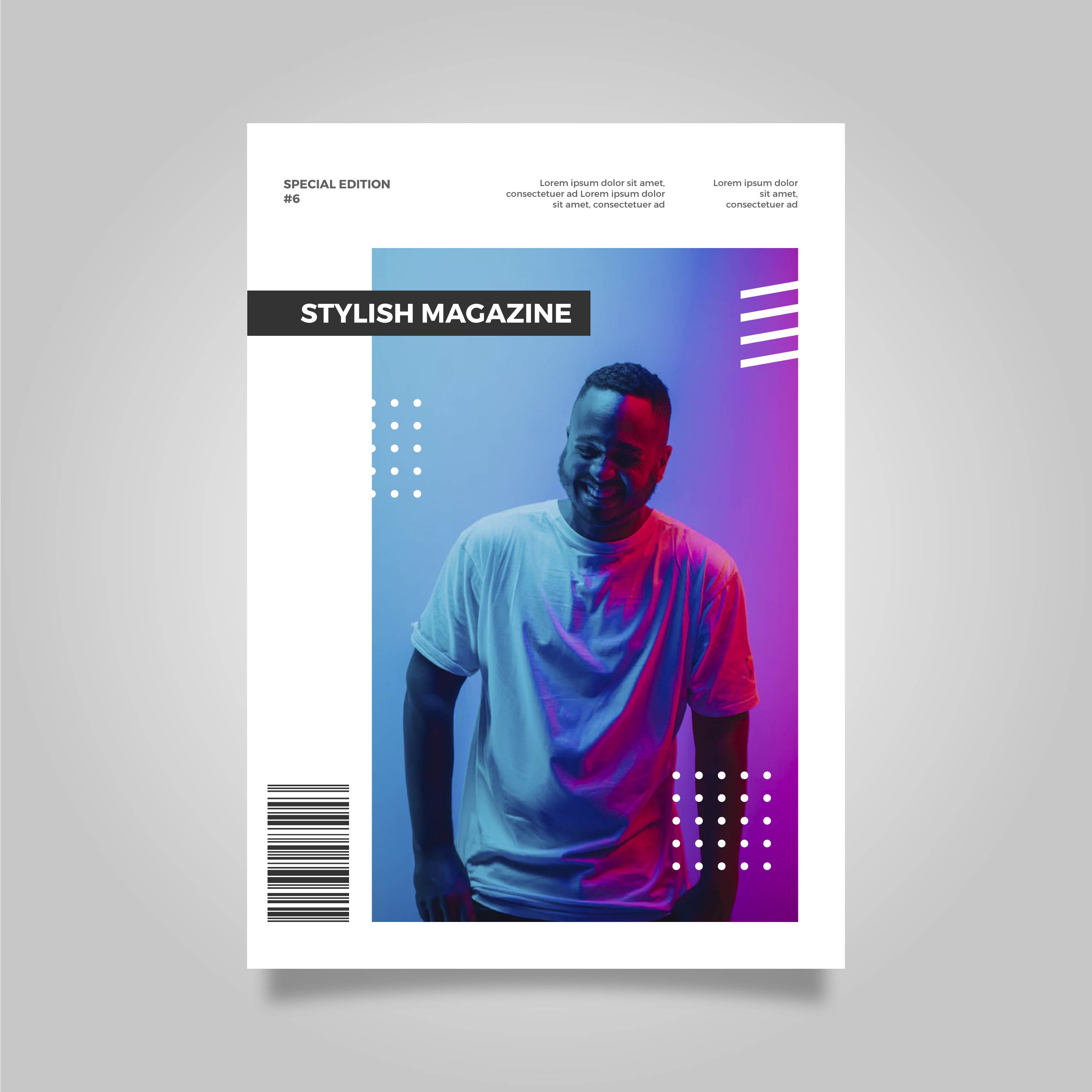 Detail Modern Magazine Template Nomer 31