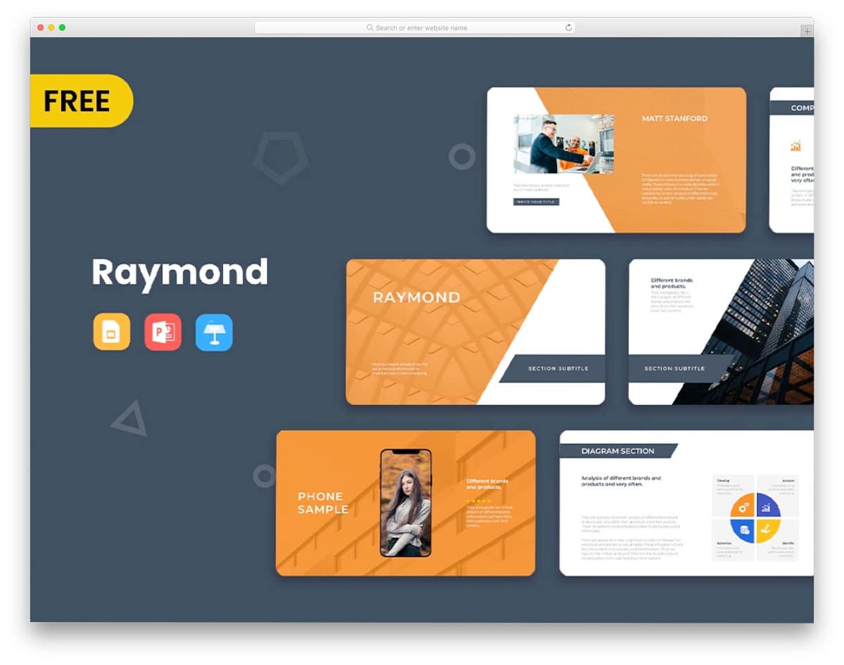 Detail Modern Powerpoint Template Free Download Nomer 14