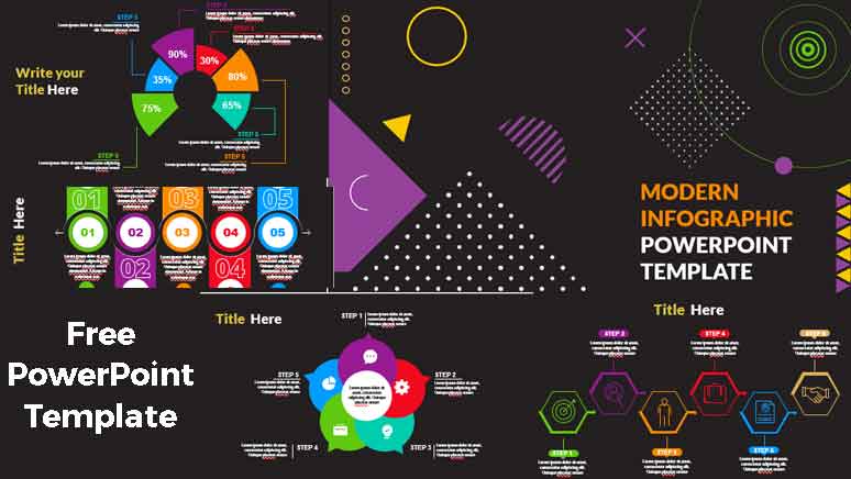 Detail Modern Powerpoint Template Free Download Nomer 19