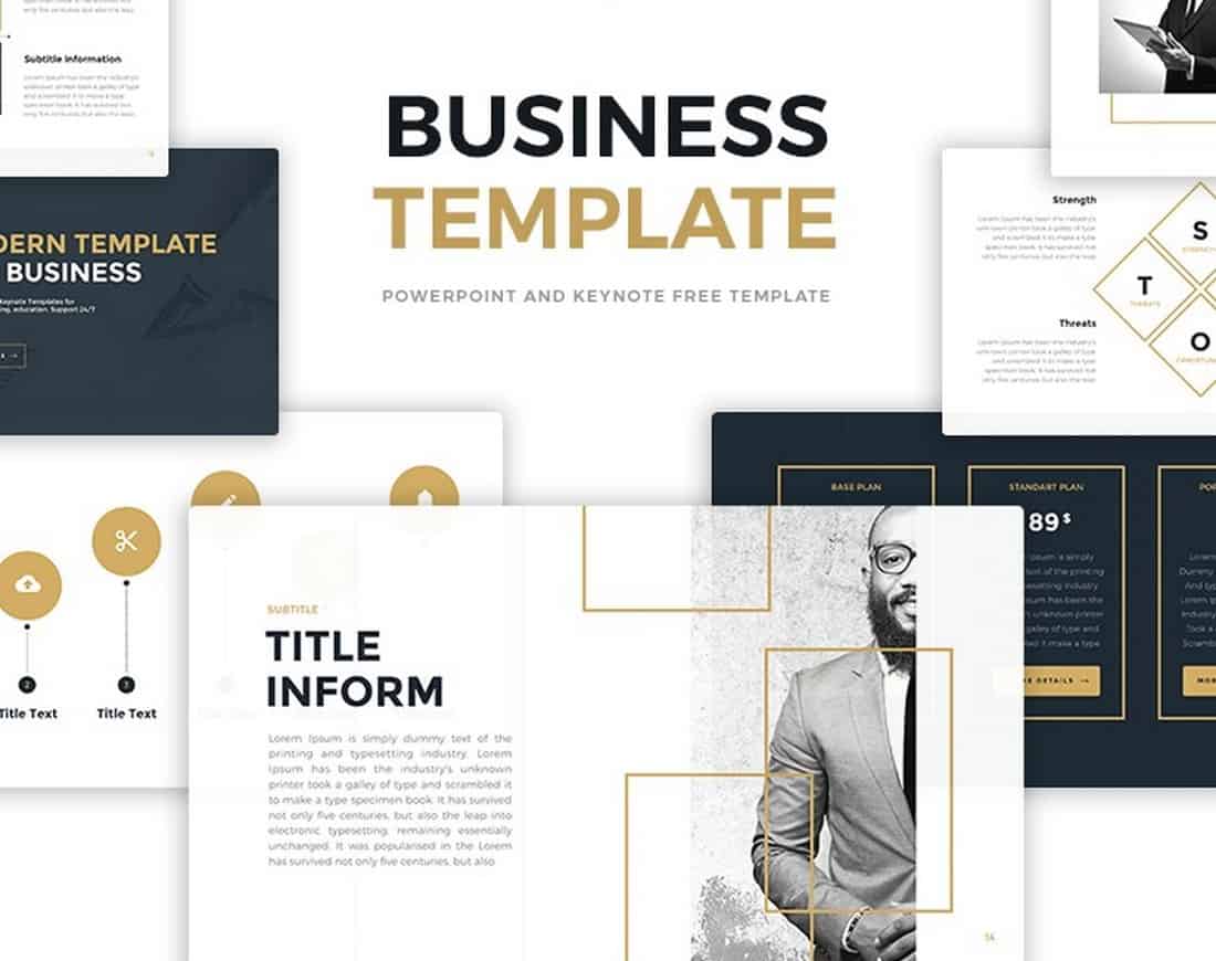 Detail Modern Powerpoint Template Free Download Nomer 4