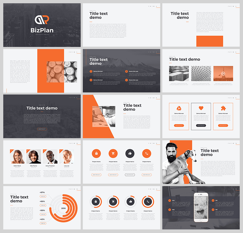 Detail Modern Powerpoint Template Free Download Nomer 49