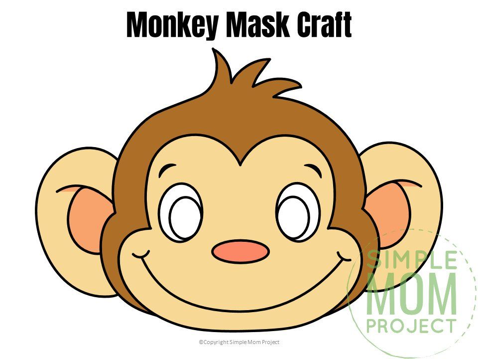 Detail Monkey Face Template Nomer 10