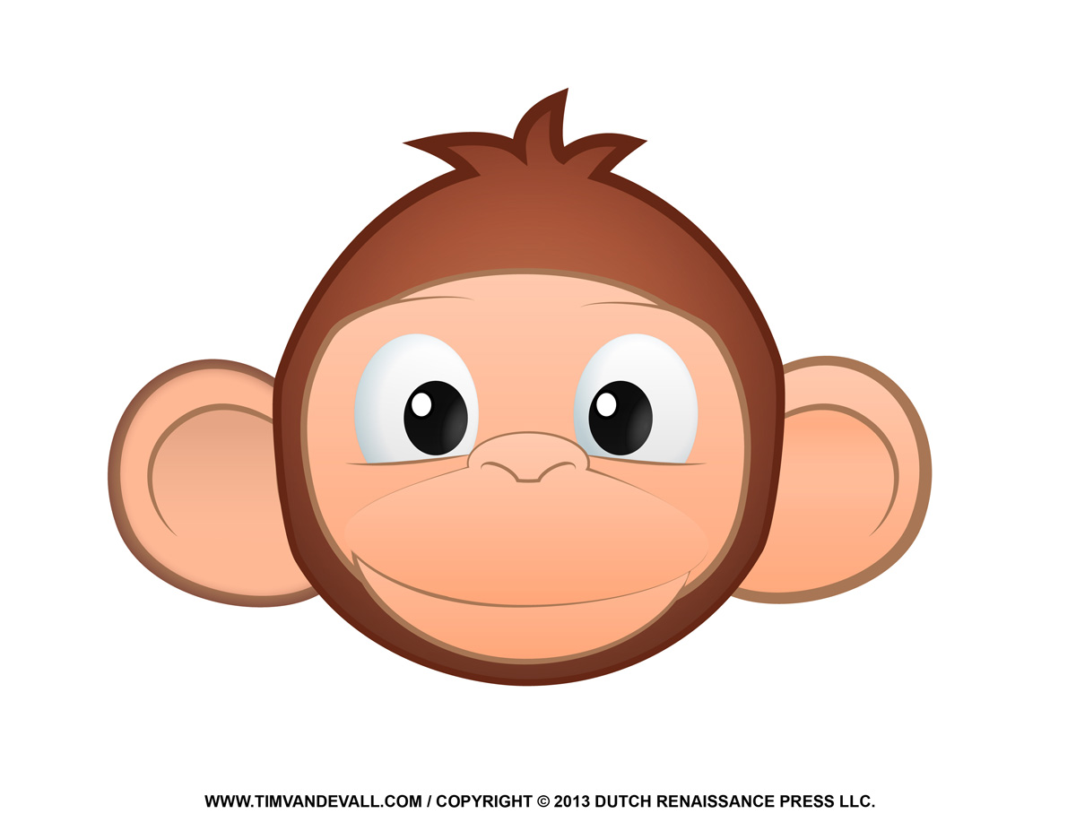Download Monkey Face Template Nomer 15