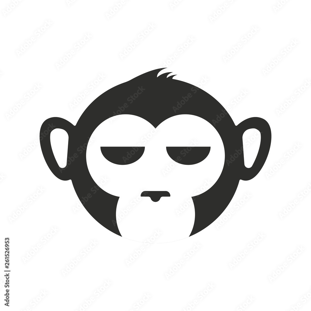 Detail Monkey Face Template Nomer 18