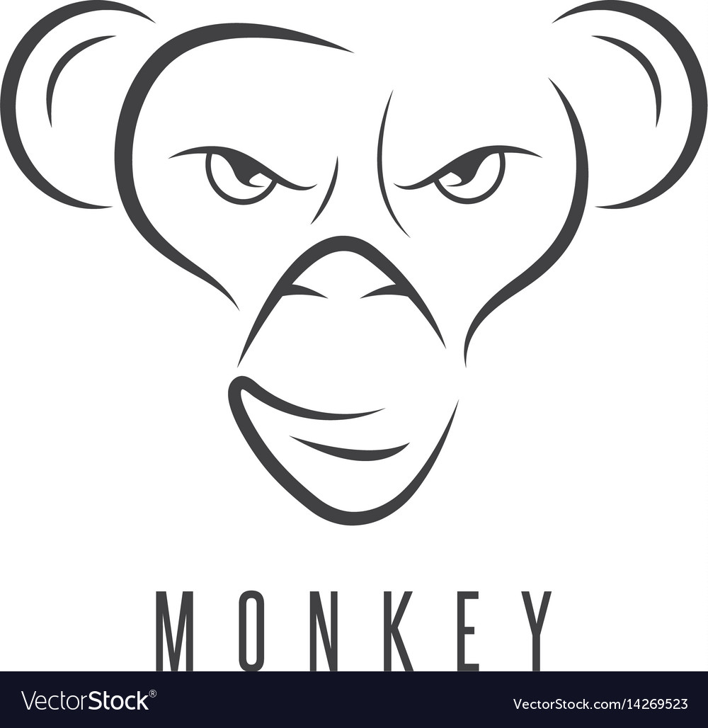 Detail Monkey Face Template Nomer 21