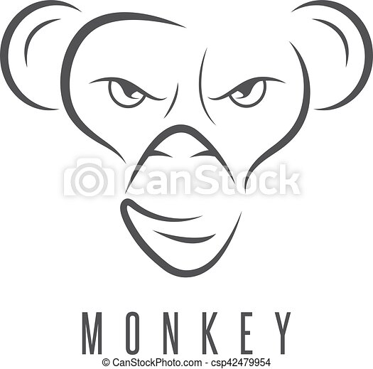 Detail Monkey Face Template Nomer 23