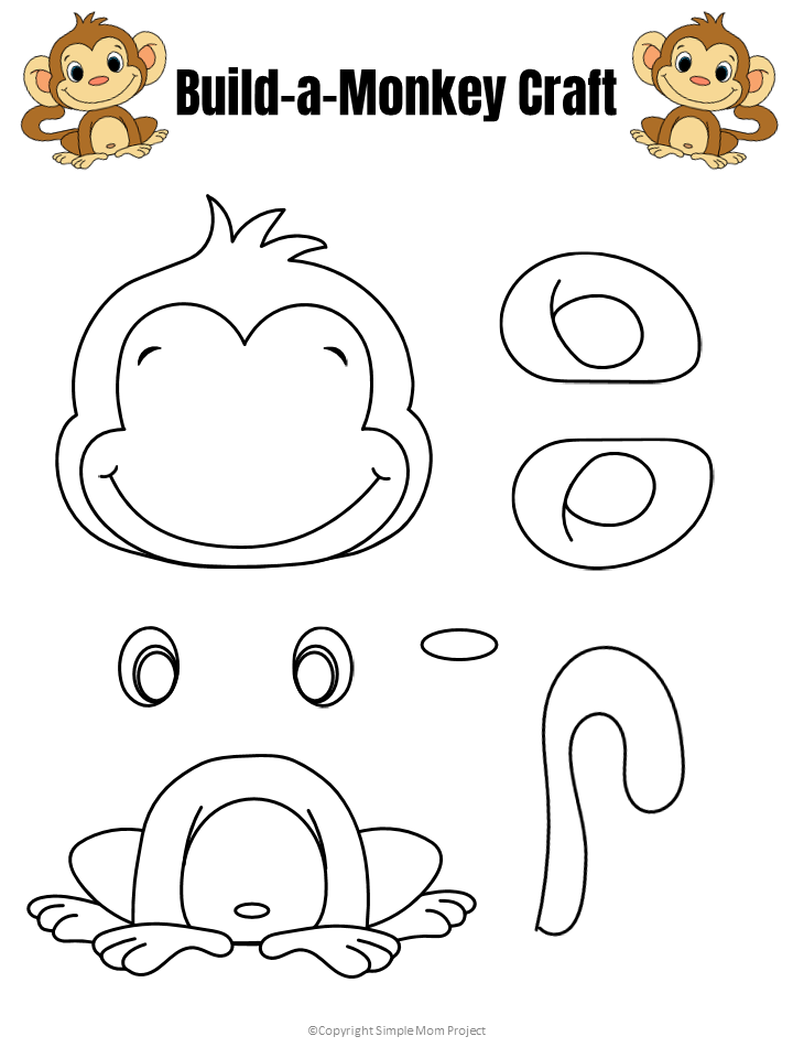 Detail Monkey Face Template Nomer 27