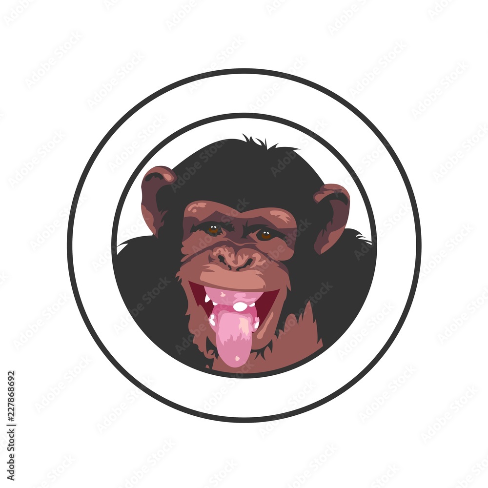 Detail Monkey Face Template Nomer 35