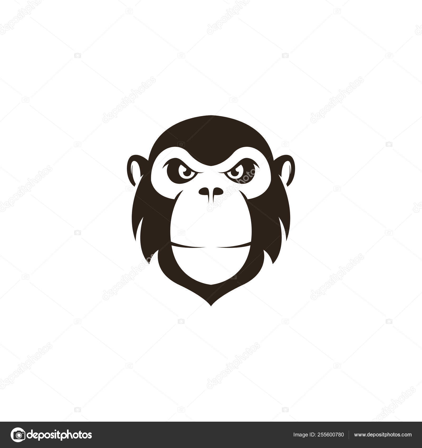 Detail Monkey Face Template Nomer 36