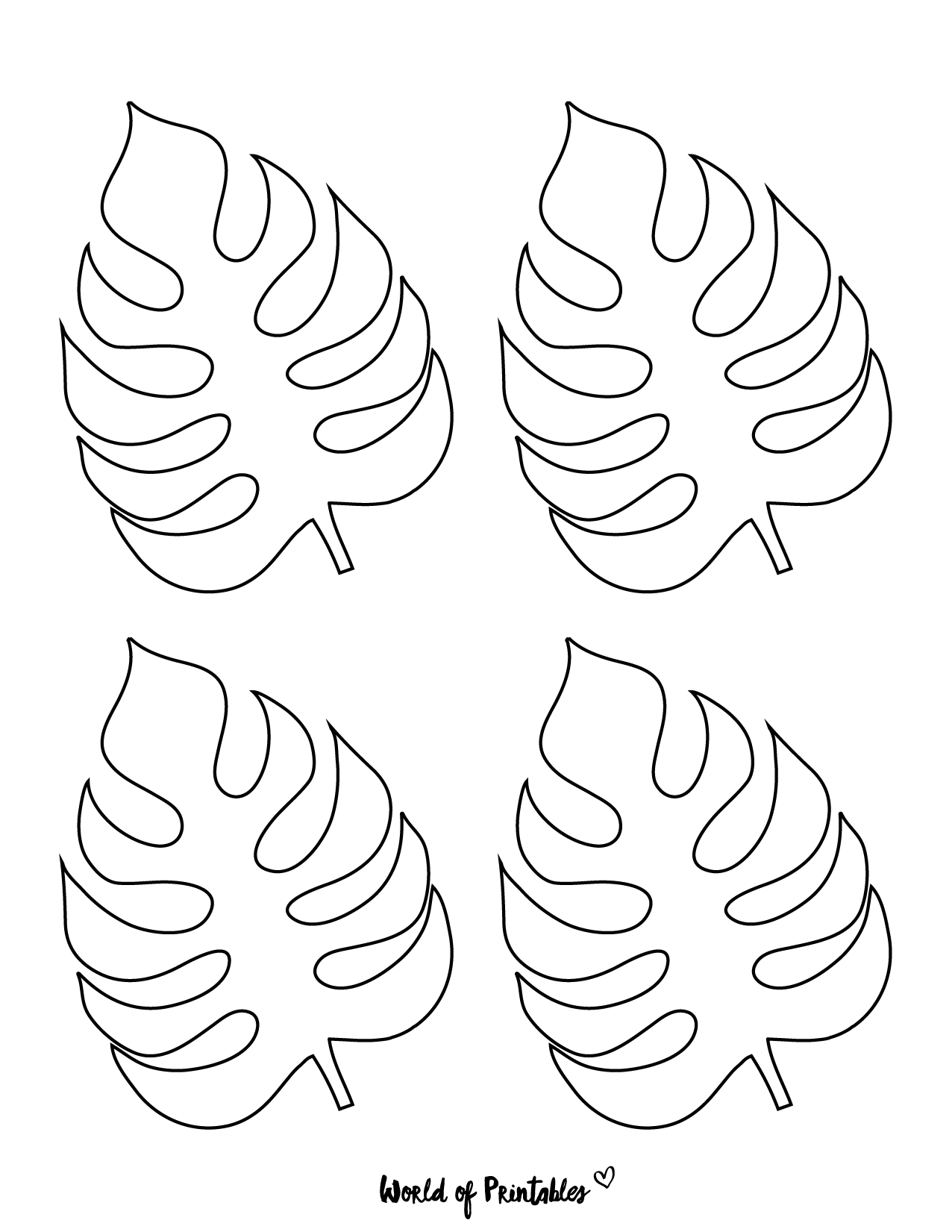Detail Monstera Leaf Template Nomer 27