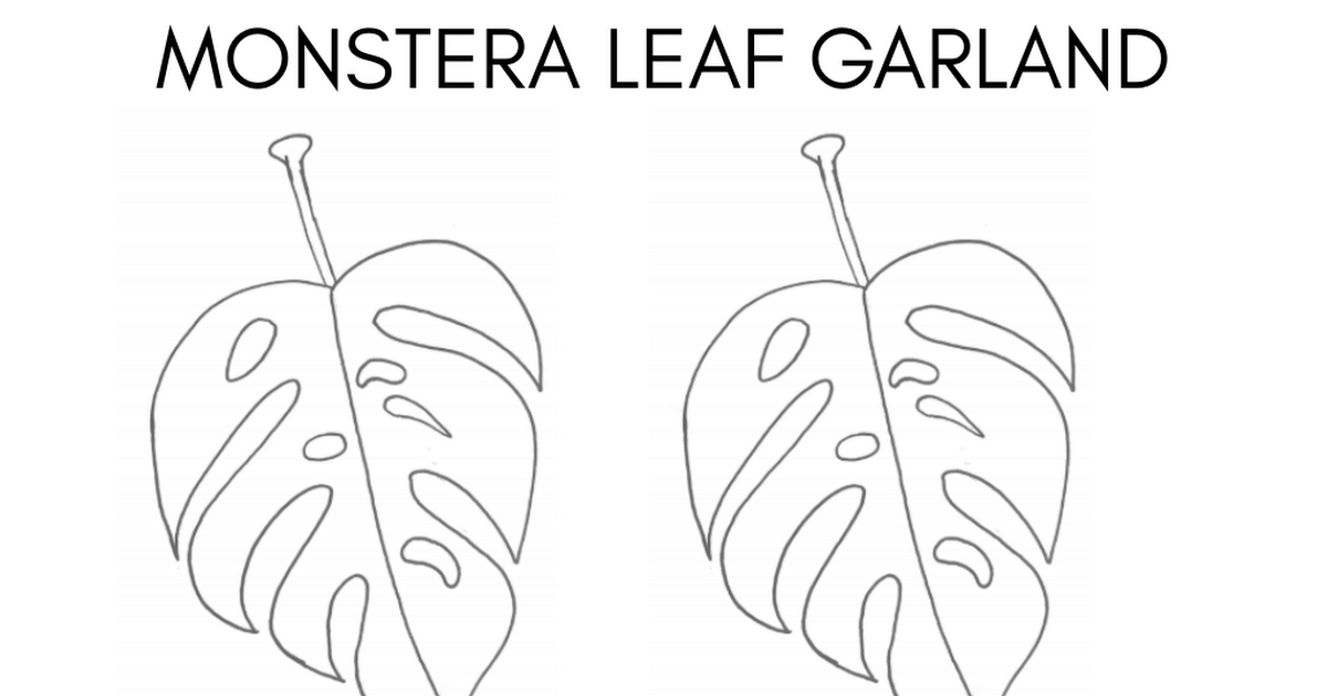 Detail Monstera Leaf Template Nomer 4