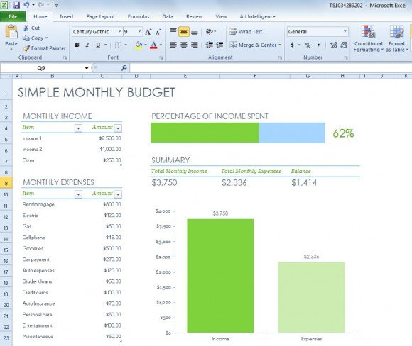 Detail Monthly Budget Template Nomer 27