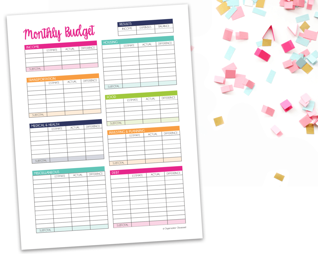 Detail Monthly Budget Template Nomer 33