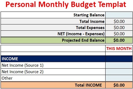 Detail Monthly Budget Template Nomer 35