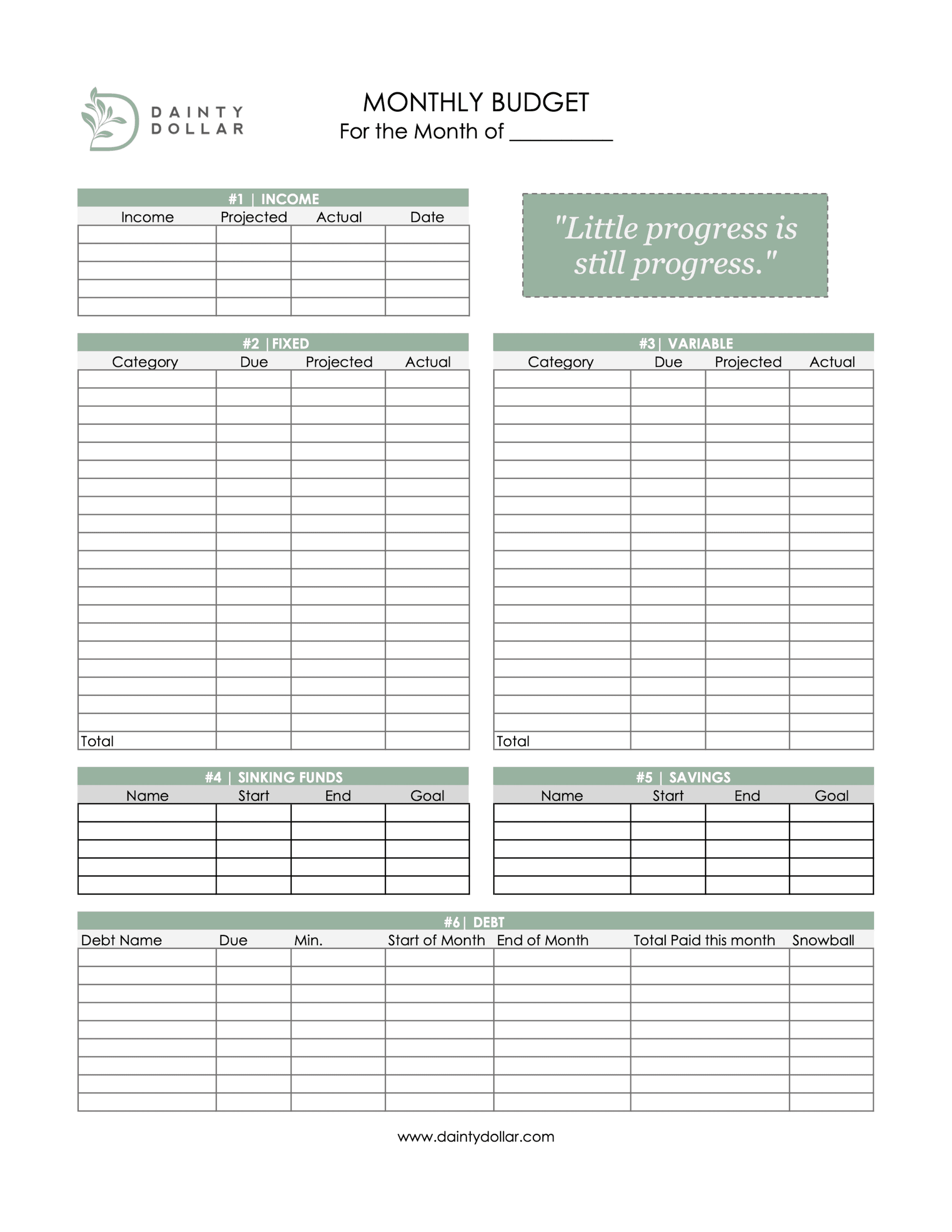 Detail Monthly Budget Template Nomer 40