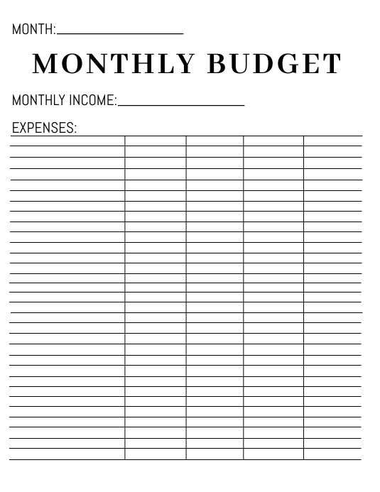 Detail Monthly Budget Template Nomer 10