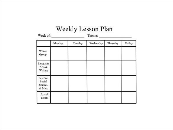 Detail Monthly Lesson Plan Template Word Nomer 6