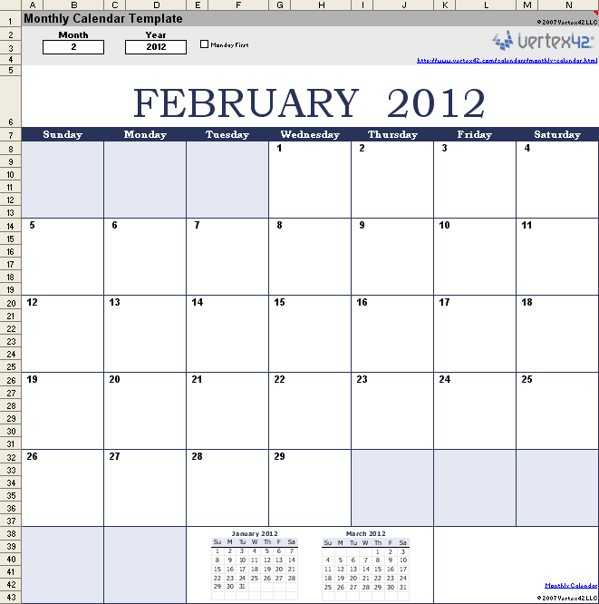 Detail Monthly Planner Template Excel Nomer 2