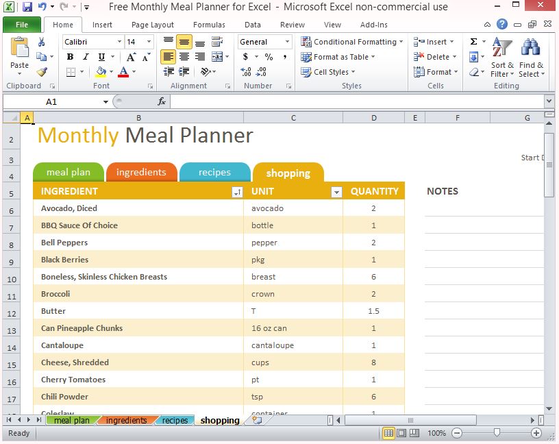 Detail Monthly Planner Template Excel Nomer 17