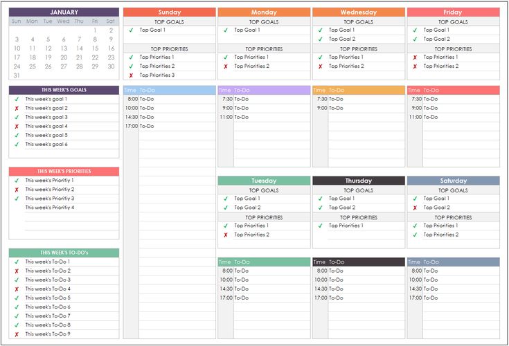 Detail Monthly Planner Template Excel Nomer 18